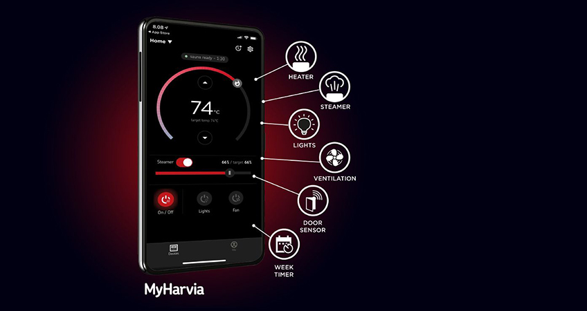 Hướng dẫn kết nối Wifi  với  ứng dụng MyHarvia trên điện thoại của bảng điều khiển thông minh Harvia CX