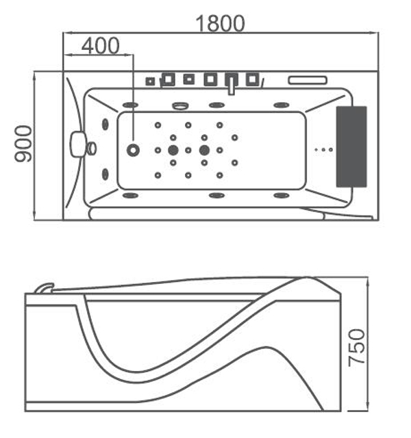 Bồn tắm GEMY G9055L